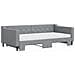 Divano Letto Estraibile Materassi Grigio Chiaro 100x200 Tessuto - Foto miniatura 7
