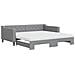 Divano Letto Estraibile Materassi Grigio Chiaro 100x200 Tessuto - Foto miniatura 1