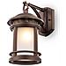 Lampade Da Parete Vintage Da Esterno Alluminio Marrone 1 Luce E27 60w Ip44 - Foto miniatura 1