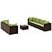 Set Divani Da Giardino 8 Pz Con Cuscini In Polyrattan Marrone - Foto miniatura 2