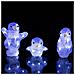 Set 3 Pinguini Forma Acrilica Natalizio Led Illuminazione Esterni per Interni - Foto miniatura 4