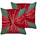 Set Di 2 Cuscini Marshmallow Velluto 45 X 45 Cm Rosso Verde Modello Natalizio - Foto miniatura 2