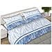 Completo Lenzuola Letto 100% Cotone Made Italy Disegno Flames Cn Singolo Blu - Foto miniatura 1