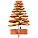 Albero Di Natale Marrone Cera 60 Cm In Legno Massello Di Pino - Foto miniatura 3