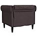 Lusso Casadino -  Poltrona Chesterfield Marrone Scuro In Tessuto - Foto miniatura 5