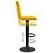 Sgabello Da Bar Giallo Senape In Velluto - Foto miniatura 5