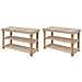 Lusso Casadino -  Scarpiera 2 In 1 Con Piano D'appoggio 2 Pz In Legno Massello - Foto miniatura 2