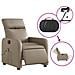 Poltrona Reclinabile Massaggio Elettrica Cappuccino Similpelle - Foto miniatura 4