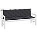 Cuscini Panca Da Giardino 2pz Neri 180x50x7cm Tessuto Oxford - Foto miniatura 3