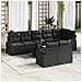Set di divani da giardino a 9 pezzi con cuscini Beige Rattan - Foto miniatura 2