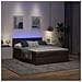 Struttura Letto Pouf con Materasso 140x200 cm in Tessuto - Foto miniatura 3