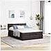 Struttura Letto Pouf con Materasso 140x200 cm in Tessuto - Foto miniatura 4