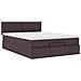 Struttura Letto Pouf con Materasso 140x200 cm in Tessuto - Foto miniatura 7