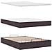 Struttura Letto Pouf con Materasso 140x200 cm in Tessuto - Foto miniatura 9