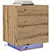Comodini con Luci LED 2 pezzi Rovere Artigianale 45x40x55 cm - Foto miniatura 3