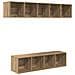 Set mobile TV 4 pz Rovere artigianale Legno ingegnerizzato - Foto miniatura 1