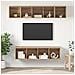 Set mobile TV 4 pz Rovere artigianale Legno ingegnerizzato - Foto miniatura 2