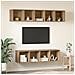 Set mobile TV 4 pz Rovere artigianale Legno ingegnerizzato - Foto miniatura 4