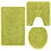 Tappeto da bagno 3 pcs Verde 50 x 50 cm Polipropilene - Foto miniatura 1