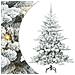Albero di Natale Artificiale con Rami Pieghevoli Bianco 150 cm - Foto miniatura 1