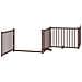 Cancello Cani Porta Pieghevole Marrone 6 Pannelli 480cm Pioppo - Foto miniatura 4