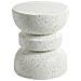 Tavolino Faliro 37 Cm 37 Cm Effetto Terrazzo Terrazzo Bianco - Foto miniatura 2