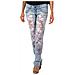 Pantaloni Lunghi In Denim Effetto Strappato Con Orli Skinny F054176 Donna - Foto miniatura 1