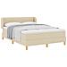Letto a molle con materasso Crema 140 x 200 cm Tessuto - Foto miniatura 1