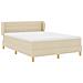 Letto a molle con materasso Crema 140 x 200 cm Tessuto - Foto miniatura 5