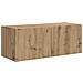 Set mobile TV Montaggio a parete 5 pcs Nero Legno multistrato - Foto miniatura 5