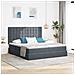 Letto con testiera Grigio scuro 200 x 200 cm Velluto - Foto miniatura 2