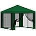 Gazebo da giardino con pareti laterali 3 x 3 m Verde - Foto miniatura 1