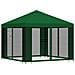Gazebo da giardino con pareti laterali 3 x 3 m Verde - Foto miniatura 3