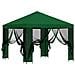 Gazebo da giardino con pareti laterali 3 x 3 m Verde - Foto miniatura 4