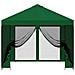 Gazebo da giardino con pareti laterali 3 x 3 m Verde - Foto miniatura 5