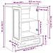 Credenza Bianco Lucido 66 x 34,5 x 92 cm Legno ingegnerizzato - Foto miniatura 7