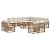 Set di divani da esterno 14 pcs Naturale e Bianco Crema - Foto miniatura 1
