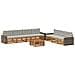 Set di divani da esterno 8 pcs Naturale e Grigio Chiaro - Foto miniatura 1