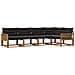 Set di divani da esterno con cuscino 5 pcs Naturale e Nero - Foto miniatura 1