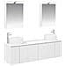 Set di Armadi da Bagno 5 pcs Bianco Legno ingegnerizzato - Foto miniatura 1