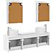 Set di Armadi da Bagno 5 pcs Bianco Legno ingegnerizzato - Foto miniatura 8