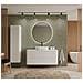 Piano lavabo 60 cm, Arrotondato, Bianco opaco, per lavabo da appoggio, LINEA - Foto miniatura 1