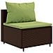 Set Divani da Giardino 9 pz con Cuscini in Polyrattan Marrone - Foto miniatura 5