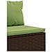 Set Divani da Giardino 9 pz con Cuscini in Polyrattan Marrone - Foto miniatura 8