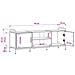Mobile TV 133 x 33 x 50 cm Rovere Sonoma Legno ingegnerizzato - Foto miniatura 9