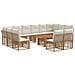 Set Divano da Giardino 13 pz Naturale e Bianco Crema polyrattan - Foto miniatura 1