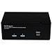 Switch KVM USB doppio DisplayPort 2 porte con audio e hub USB 2.0 - Foto miniatura 2