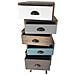 Mobiletto 5 Cassetti 40 X 36,5 X 99 Mobiletto 3 Cassetti 45,5 X 35,5 X 57,5 Per Interno Camera Cameretta Salotto Ingresso Cucina - Foto miniatura 1