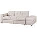 Divano Letto Beige Con Cassetti E Ottomano Contenitore Falster - Foto miniatura 9