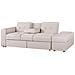 Divano Letto Beige Con Cassetti E Ottomano Contenitore Falster - Foto miniatura 19